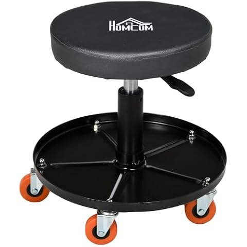 HOMCOM Tabouret de mécanicien réglable Cover
