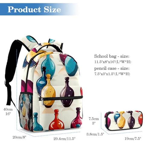 Ensemble sac à dos filles garçons avec trousse à crayons imprimé