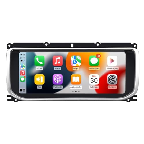 ABUWU Android 12.0 estéreo automotivo com carplay sem fio e Android Auto adequado para Land Rover Ev