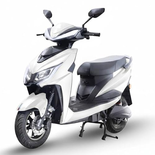 Image of Ryoto Electric Scooter Non RTO Lithium-ion, Top Speed: Approx. 25-30 km /h, Range (Mileage): Approx. 70-90 km per Charge, Waterproof Electrical Bike Scooty (White)