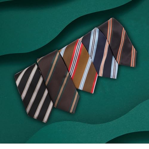 Image of Mens Ties, Mens Zipper Ties Neckties for Men, Silky Zip Up Ties, Men's Pretied Ties Set