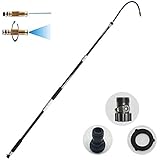 Buyplus Gutter Cleaning Tool - Gutter Cleaner from Ground Roof Telescoping Pole,Rain Extension Gutter Cleaning Flexible Wand for Window Hose Clean Attachment