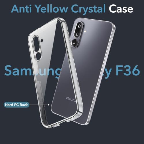 Image of Jkobi Lifetime Anti-Yellow Clear Back Case Cover for Samsung Galaxy M36 | Samsung Galaxy F36 (Sleek Hard Crystal | Shockproof and Camera Protection)