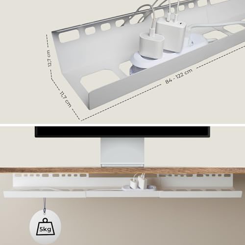 Support de câbles extensible et incliné pour une gestion efficace au bureau