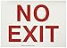 Brady 90619 10" Height, 14" Width, B-324 Polyester, Red On Green Color Glow-In-The-Dark Exit And Directional Sign, Legend "No Exit"