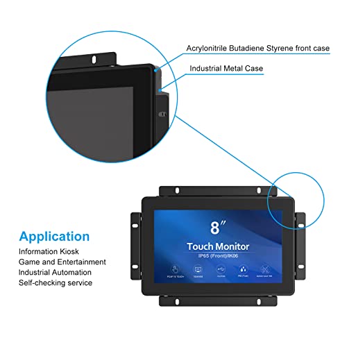 Image of GreenTouch 8 Inch Open Frame 1024x600 HDMI PCAP Touch Monitors for Consumer, Retail POS, and Hospitality Markets