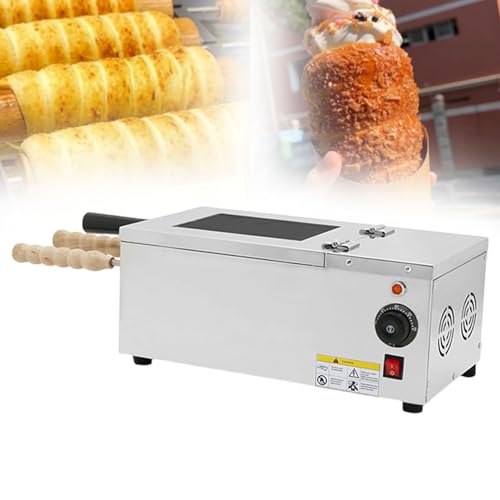 Máquina Para Hacer Panecillos Con Chimenea, Panadero Con Temperatura Ajustable, Máquina Para Hacer Pasteles Con Chimenea Hueca Redonda Con 2 Rodillos Para Hornear