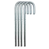 Ashman Rebar Stake Anchor 12 Inches Long (4 Pack), Ideal for Securing Animals, Tents, Canopies,...