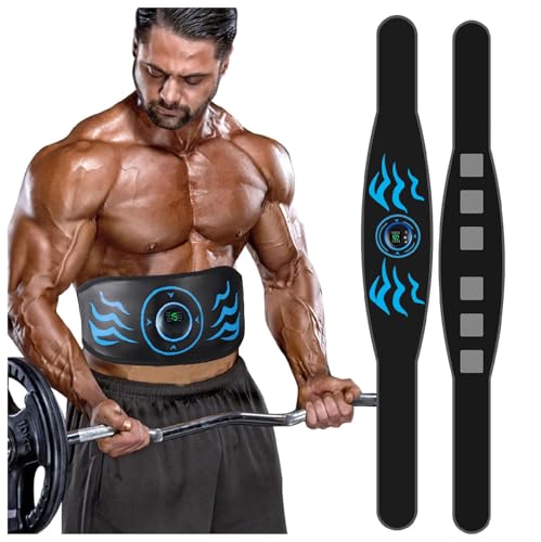 WARDBES Electroestimulador Abdominal, Entrenador Muscular Abdominal USB eléctrico, EMS Estimulador ABS Trainer, electroestimulador Muscular, cinturón Muscular Abdominal para Adelgazar y tonificar