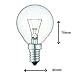 240v 40w oven lamp for use within a AEG oven. 240v. 300° Heat resistant. SES (E14) Small Edison Screw cooker light bulb