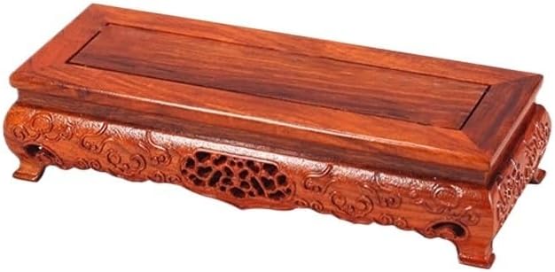 Bonsai Pedestal Vase Pedestal Stands Base Bracket Ornaments Incense Burner Teapot Flower Pot Vase Bonsai Buddha Statue Crafts Solid Wood Planter Stand Plant Holder