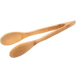 Pegador Espaguete Saladas em Bambu Utensílio para Servir 30 cm