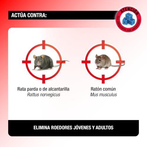 Miniatura 6 de Protect Home atrayente de ratas y ratones, en formato de bloque de Alta eficacia y atracción, Zonas humedas, Ratas y Ratones