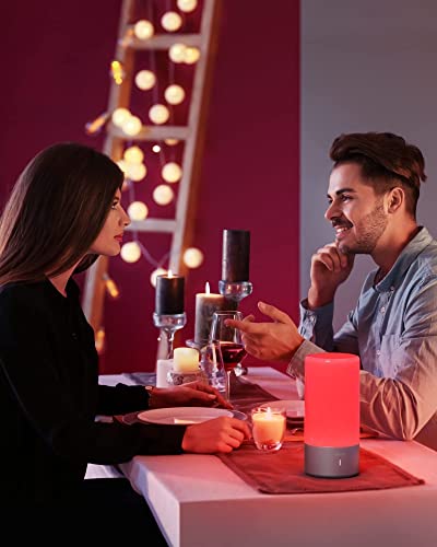 Table Lamp, Touch Sensor Led Bedside Lamp, Tunable Warm White Reading Light, Rgb Color Changing Night Lamp For Bedrooms (Silver & Grey) #TOP5