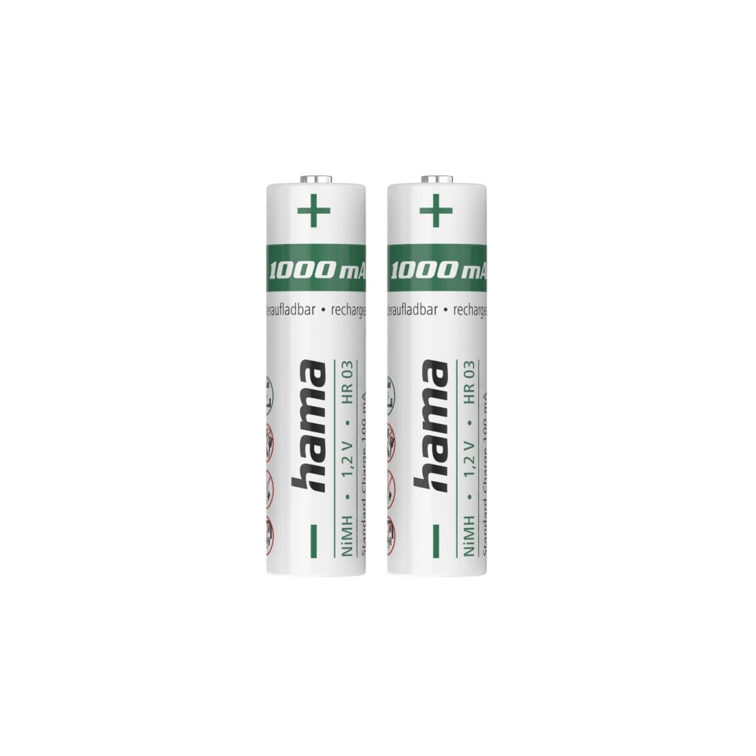Hama | Batterie Ricaricabili (2 Batterie Aaa, Ricaricabili, 1000 Mah, Ricarica Rapida) Colore Bianco - 4
