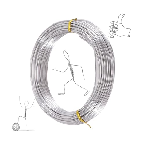 Wire for Crafting,Craft Wire 1mm,35M 18 Gauge Aluminum Crafting Wires for Jewellry Making,Florist Craft DIY Sculptures,Embellishments,Modelling Making (1MM 35M)