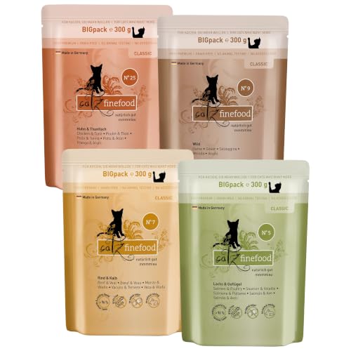 catz finefood Classic Adult Mix Katzenfutter nass mit Huhn & Thunfisch, Wild, Rind & Kalb sowie Lachs & Geflügel, Gluten- & getreidefrei… – Ansicht 1