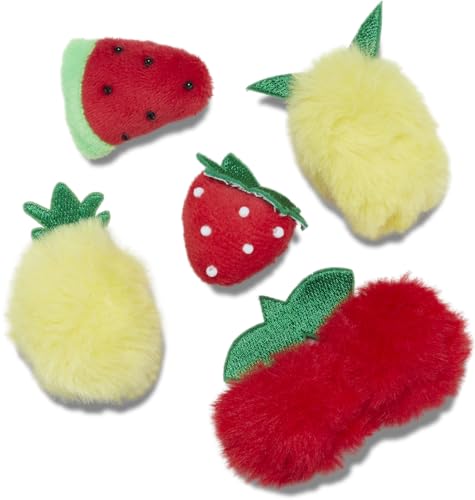 Image of Crocs Unisex's Jibbitz Shoe Sensory and Fidget Toy Multi Pack, Charms for Girls and Boys, Pom Pom Fruit Salad, 5 Pack