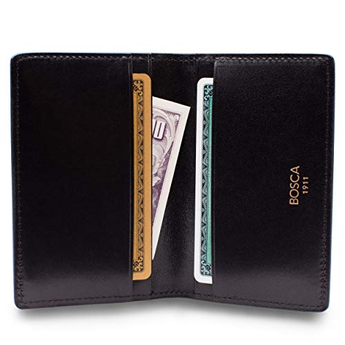 Bosca | Men’s Calling Card Case Wallet In Italian Old Leather #TOP4