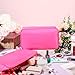 Hushee 4 Pcs Nylon Makeup Bag Travel Makeup Bags for Women Preppy Zipper Pouch Nylon Toiletry Bag Waterproof Storage Organizer(Small,Hot Pink)
