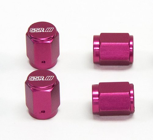 SSR Wheels GT Aluminum Valve Stem Caps w/Magnet (Red) (Set of 4) 1SB2DD100R0