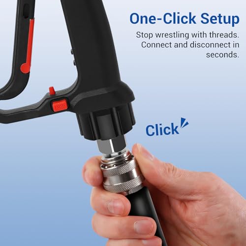 Image of Pressure Washer Quick Connect Kit, 9-Piece Stainless Steel Adapter Set, M22-14mm to 3 /8 inch Quick Disconnect with M22-15mm Adapter, 3 /4 inch Garden Hose Fittings for Gas & Electric Pressure Washers