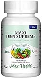 Maxi Health Teen Multivitamin – Natural Vitamins For Teenage, Boys, Unflavored, 120 Count