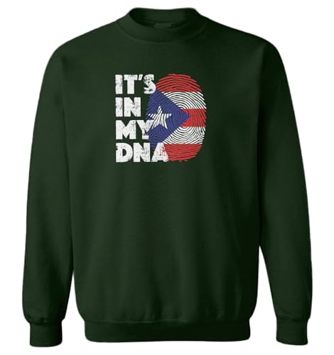 Haase Unlimited It's In My DNA Puerto Rico Finger Print Toddler Fleece Crewneck Sweater