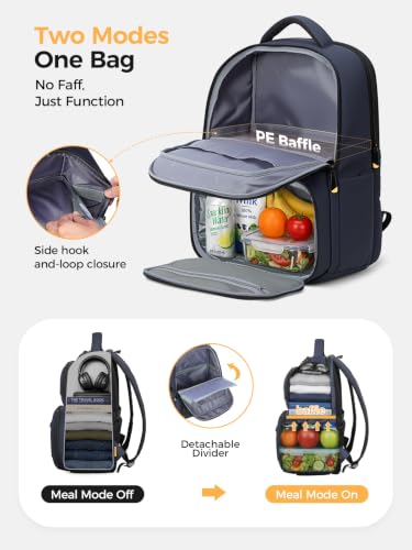 Lekespring 17" Laptop Backpack with Lunch Box, Work Bag for Men Women - image 3