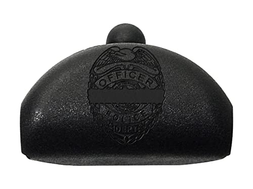 NDZ Performance Grip Frame Plug for Glock Gen 4-5 Models 17 19 22 23 24 31 32 34 35 9MM .40 S&W .357 SIG Laser Engraved Polymer in Black - Police Officer Logo Fallen