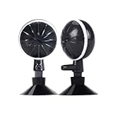 JOMISSLY Adjustable Aquarium Nano Bubble Diffuser, Ultra-Fine Air Stone Disc with Suction Cup, High-Output Oxygenation for Fish Tank, 2-Pack, Black