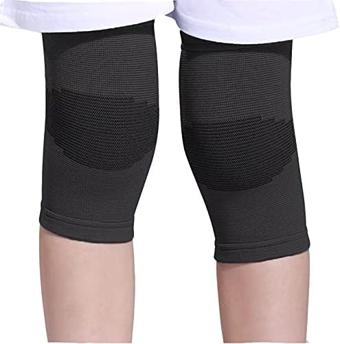 Kids Knee Brace,Knee Support,Teenagers Knee Sleeve,Sport Knee Protectors For Children(1 Pair)(Black,Small)