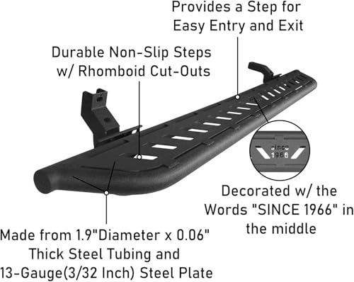 Estribos laterales para Ford Bronco 2021-2026 acero robusto miniatura 5