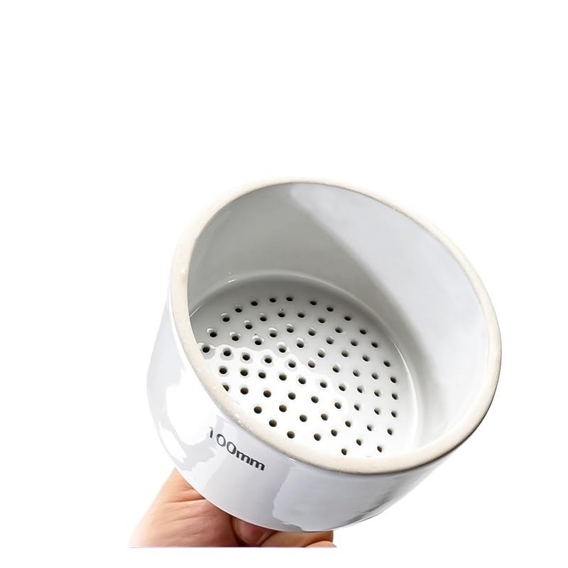 Embudo Büchner de Porcelana 40-300mm, Embudo de Filtración Cerámico para Filtración al Vacío/Succión en Laboratorio, Química, Separación Sólido-Líquido(300mm)
