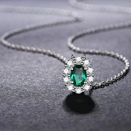 Collier émeraude moissanite en argent, sublimez vos tenues de soirée - 4