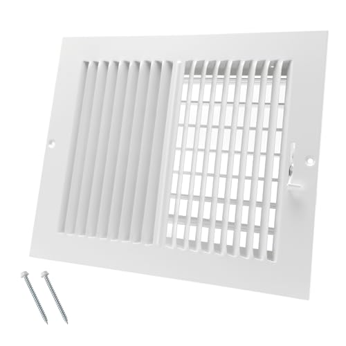10 x 8 Inch [Duct Opening] Air Vent Covers for Wall or Ceiling - High Airflow 2 Way Steel Ventilation - Adjustable Wall/Ceiling Register 11-3/4 Inch x 9-3/4 Inch [Overall Dimensions]