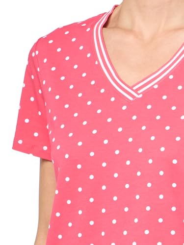 Image of Nautica Women's Solid V-Neck Short Sleeve T-Shirt Shirt
