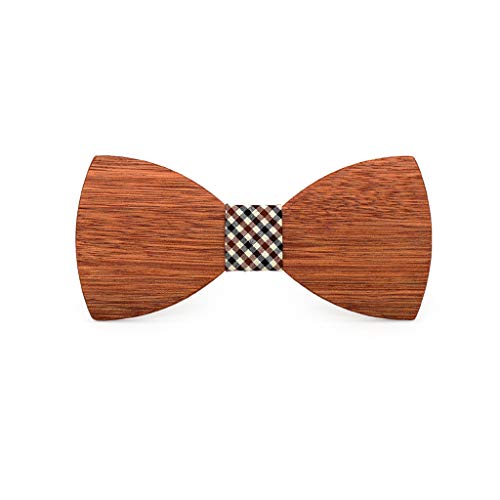 KAMONDA Gravata borboleta masculina de madeira clássica borboleta executiva de madeira sólida