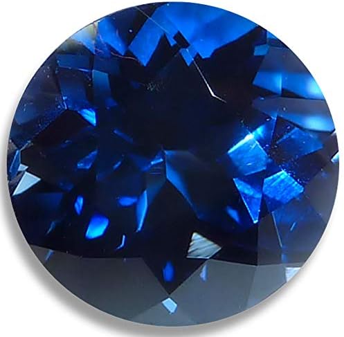 OptimaGem Lab Sapphire Round 4mm-12mm Loose Gemstones (7mm, Deep Blue)