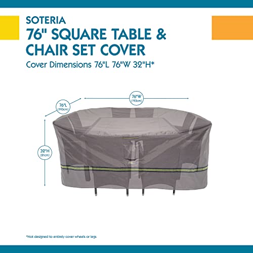 DUCKCOVERS Soteria Water-Resistant 76 Inch Square Patio Table with Chairs Cover, Outdoor Table and Chair Cover by Duck Covers - Image 9