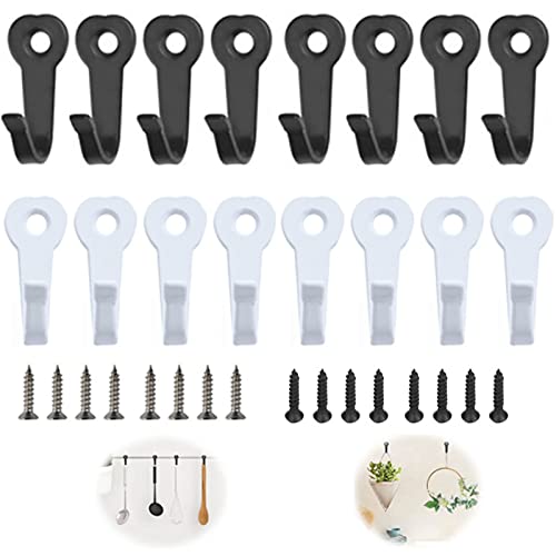 Gancho Retro Negro 16 Pcs Ganchos Percheros Retro Ganchos Para Colgar Pequeños Negro Gancho Negro Pared Pequeño Colgadores De Ropa Pared Negro Ganchos De Pared Con Tornillo Ganchos Individuales Cover