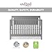 Oxford Baby Lazio 4-in-1 Convertible Crib, Dove Gray, GreenGuard Gold Certified