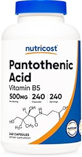 Nutricost Pantothenic Acid (Vitamin B5) 500mg, 240 Capsules