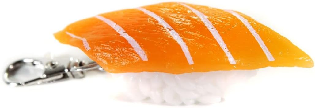 GenericSalmon Sushi Charm Gun PVC Keychain for Airsoft Gear Waifu Weeb (Salmon Charm ONLY)