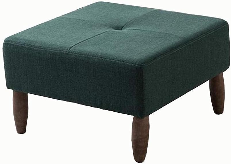 Repose-pieds ottoman moderne, tabouret de canapé carré en lin et banc entrée