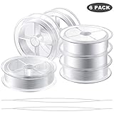 Aplicación: en comparación con otras cuerdas de cuentas, estas líneas de pesca transparentes pueden brindar un mejor efecto de decoración debido al color transparente, adecuado para colgar adornos, lo que hace que sus adornos parezcan estar suspendidos, agregando belleza y misterio a su hogar