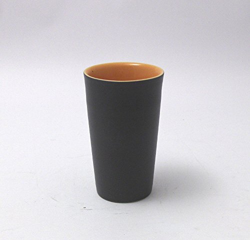 TOPGRES 6X Bicchiere Termico Senza Manico Grande in GRES Urban Arancio, 8X14H