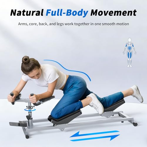 Image of seanleecore Crawl & Spine Twist and Stretch Trainer - Full Body Low-Impact Cardio Machine with Adjustable Hand Grips, Knee Support & Steel Frame | Home Gym Equipment