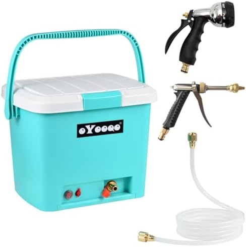 OYOOQO Electric Portable Shower,5 Gallon Rinse kit pro,Portable Camping Shower,Pump Shower,Portable Outdoor Shower for RV Travel, Beach Cleaning, Camping Shower, pet Shower, Simple car Cleaning