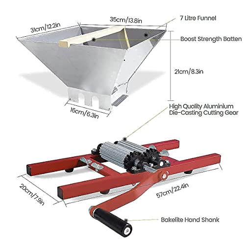 Squeeze Master Fruit Apple Cider Wine Press-3.17 Gallon/12L- Solid Wood Basket With Grape Berry Wine Classic Crusher -7 Litre/1.8Gallon #TOP5